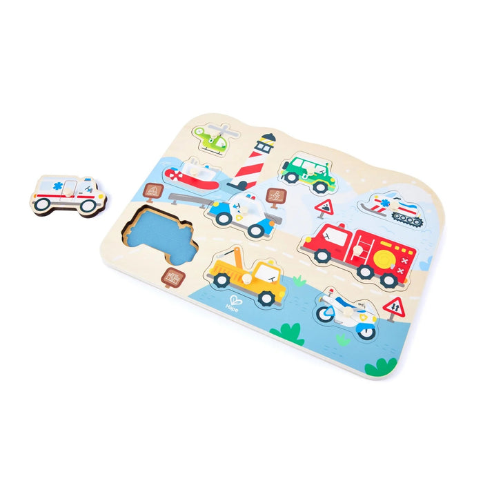 Emergency Vehicles Peg Puzzle (E1457)