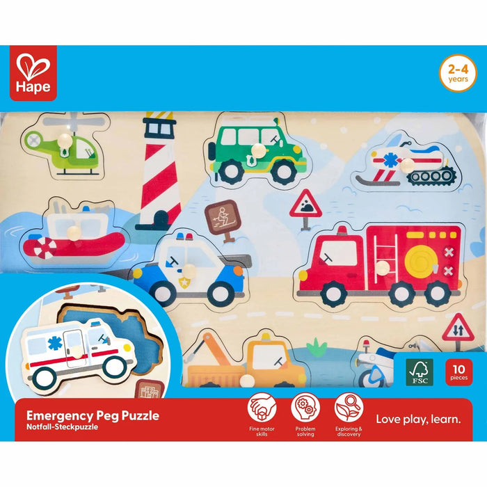 Emergency Vehicles Peg Puzzle (E1457)
