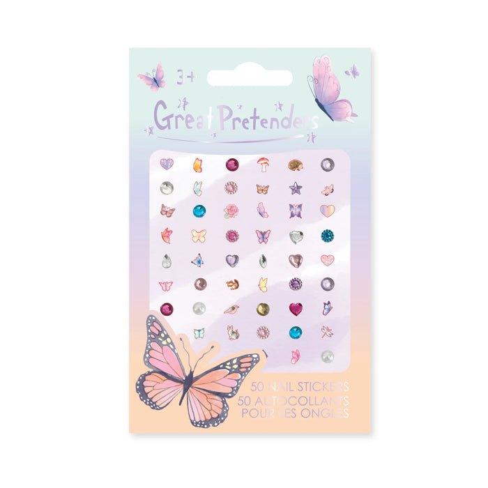 Butterfly Nail Stickers, 50pcs (87706)