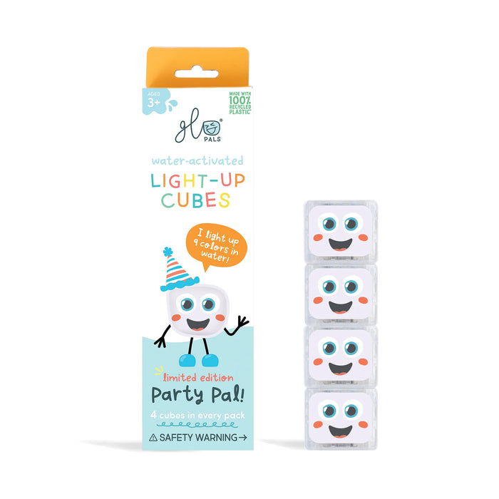 Glo Pals - Light Up Cubes 4pk - Party Pals - White