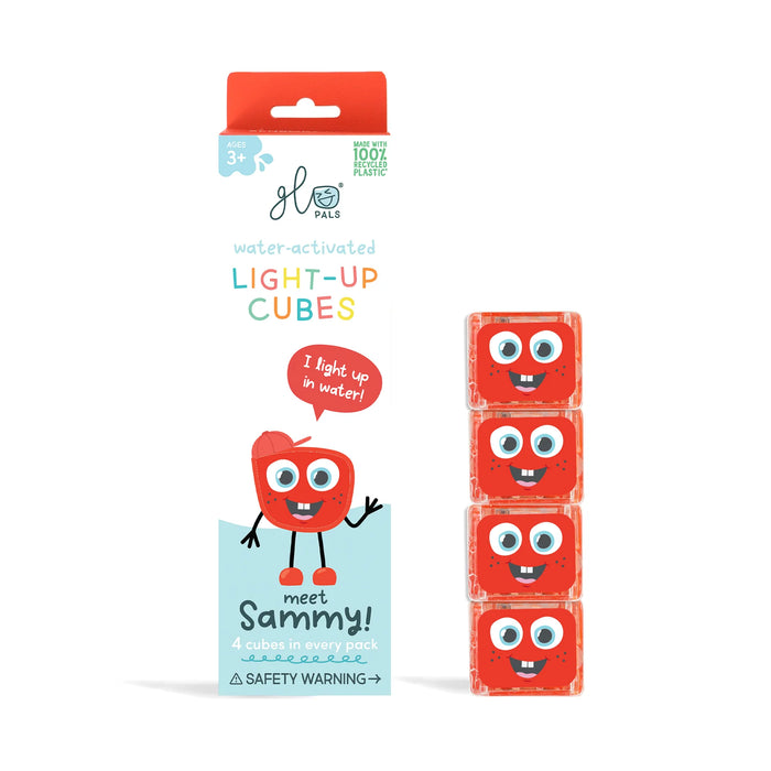Glo Pals - Light Up Cubes 4pk - Sammy - Red