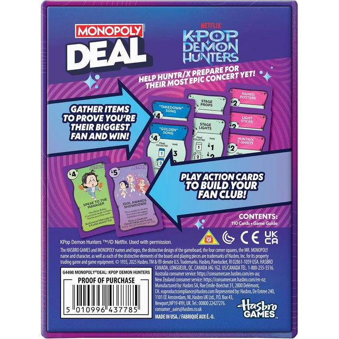 Monopoly Deal - KPOP Demon Hunter (FT)