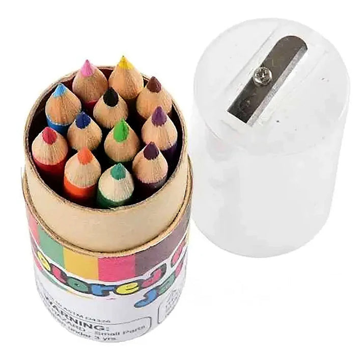 Coloured Pencils Jar (12pc)
