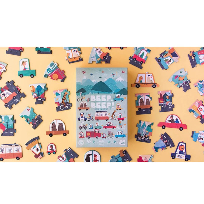 Puzzle - Beep, Beep! 48pc  + 10 pc - Londji (PZ329U)