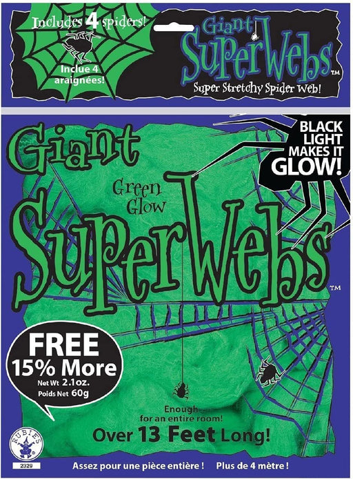 Giant Green Glow Spider Webs