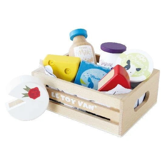 Cheese & Dairy Wooden Market Crate