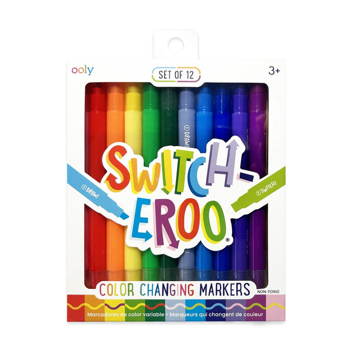 Switch-eroo!: Sparkle Glittery Color-Changing Markers - 12pc Set (130-124)