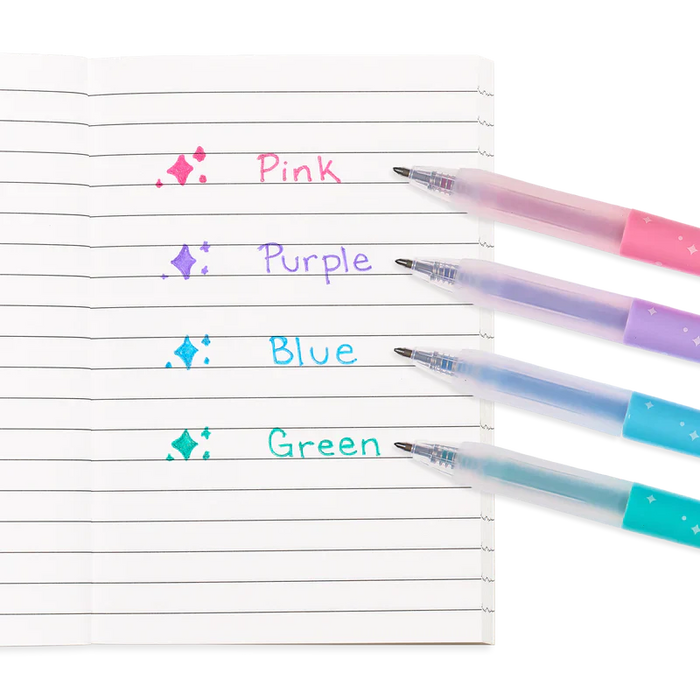 Oh My Glitter!: Retractable Glitter Ink Gel Pens - 4pc Set (132-130)
