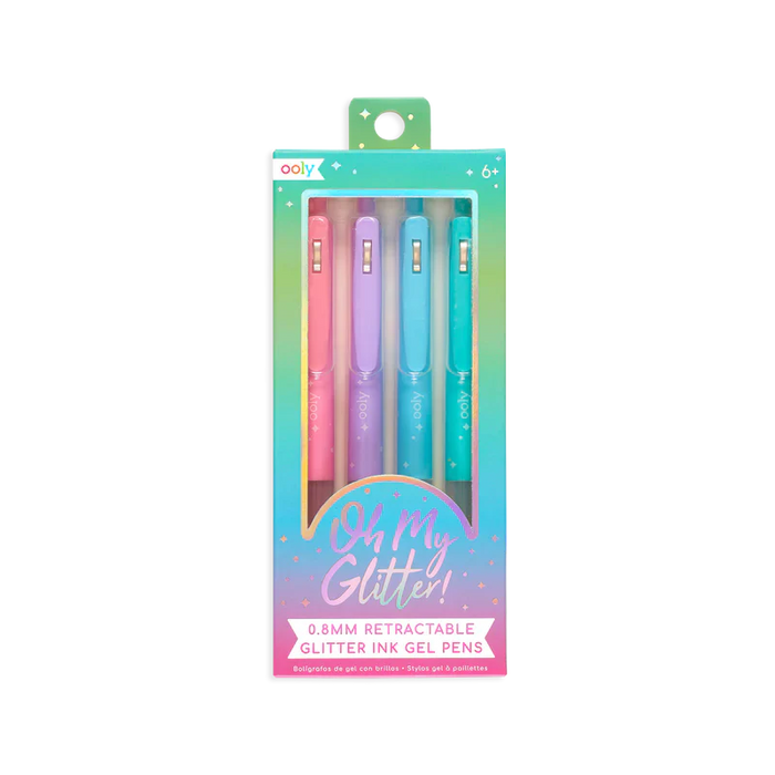Oh My Glitter!: Retractable Glitter Ink Gel Pens - 4pc Set (132-130)
