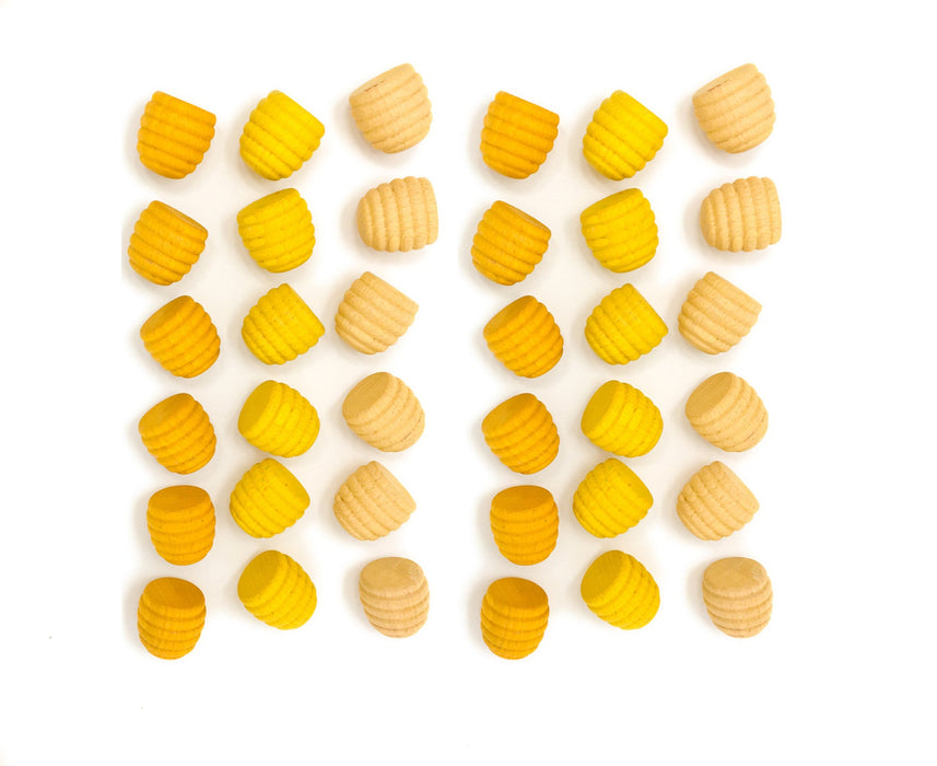 Wood Mandala Honeycomb 36pc (yellows) - Grapat (18-201)