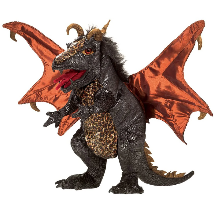 Hand Puppet - Dragon, Black 