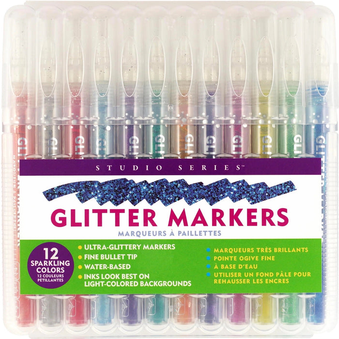 Studio Series Glitter Markers (12pk)