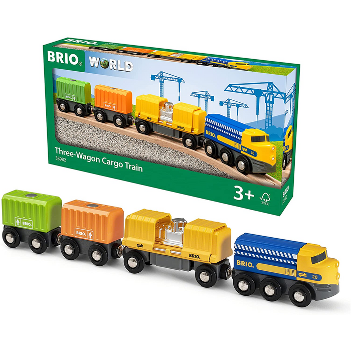 BRIO: Three Wagon Cargo Train (33982)