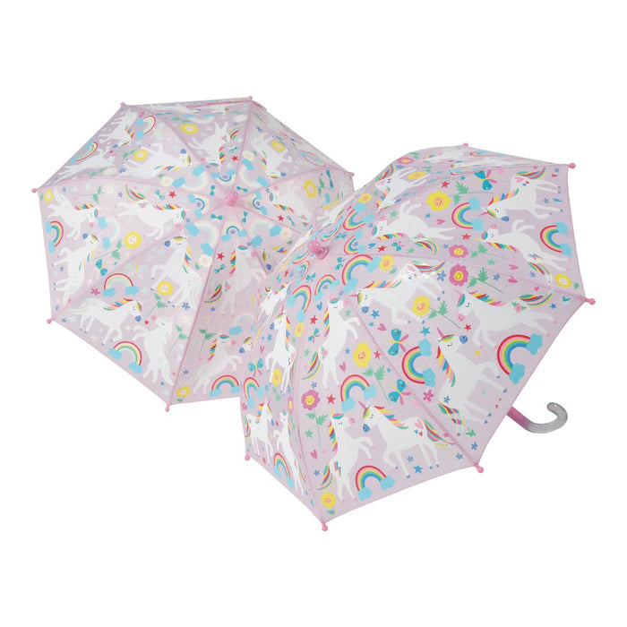 Colour Change Umbrella - Rainbow Unicorn Umbrella