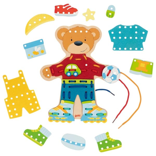 Threading bear with clothes (58482)