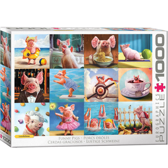 E - Funny Pigs by Lucia Hefferman - 1000pc (6000-5770)