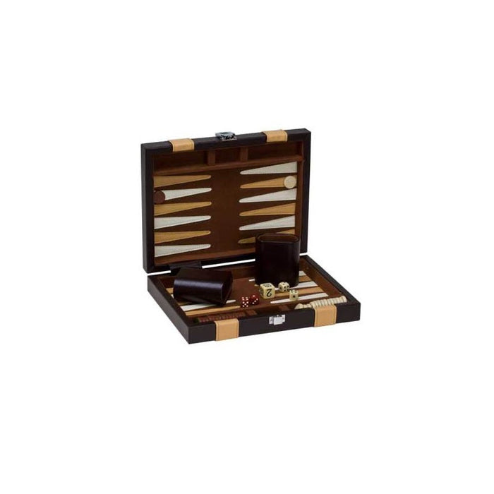 Backgammon 9 in. Brown/Tan Leatherette - CH304XS (EV)