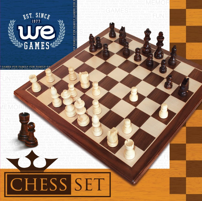 Chess Set, 12 in. Walnut Wood Staunton (UD)