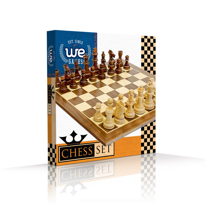 Chess Set, 15 in. Walnut, 3.75 in. King (UD)