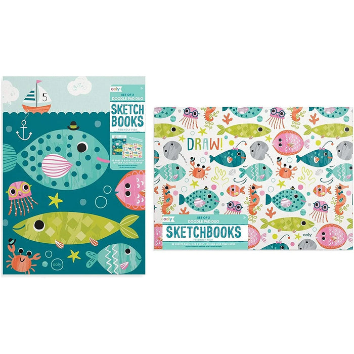 Doodle Pad Duo Sketchbooks: 2pc Friendly Fish (118-208)