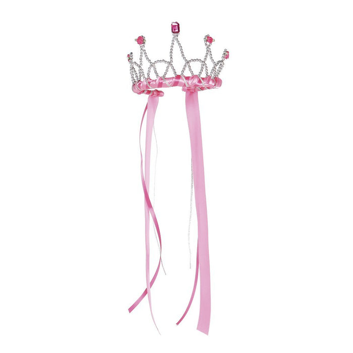 Ribbon Tiara, Dk Pink (11820)