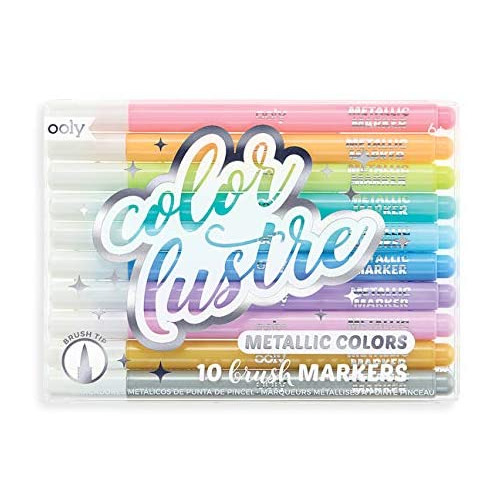 Color Lustre Metallic Brush Markers 10pk (130-064)