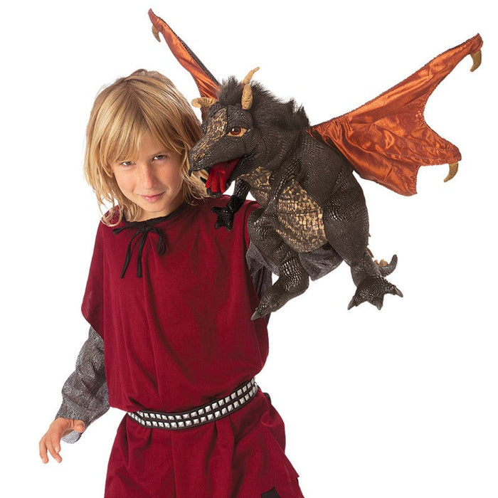 Dragon, Black (3069) - Hand Puppet