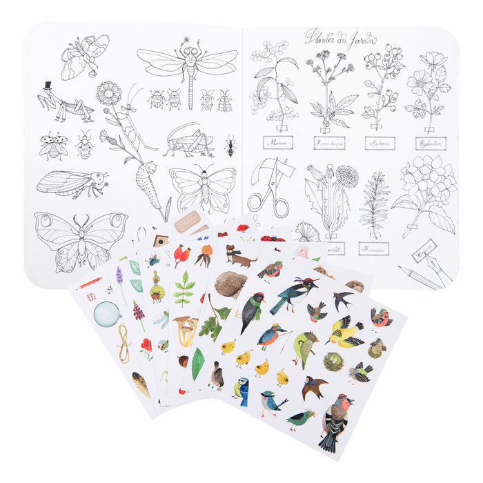 Le Botaniste - Botanist Sticker and Colouring Book - Moulin Roty (712606)