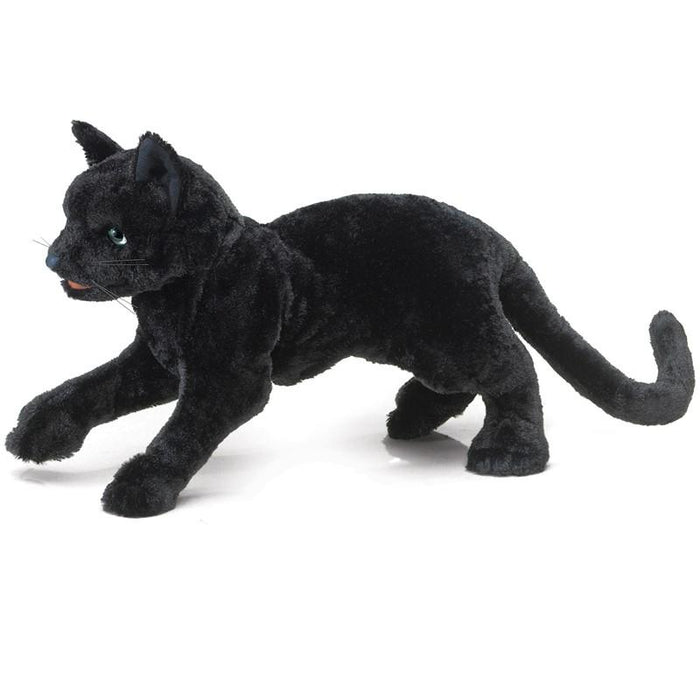 Hand Puppet - Cat, Black 