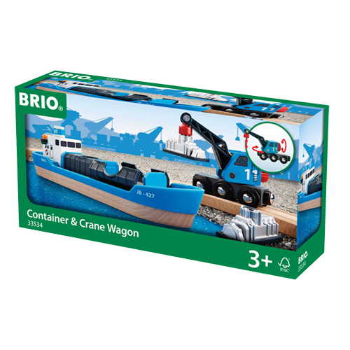 BRIO: Freight Ship & Crane (33534)