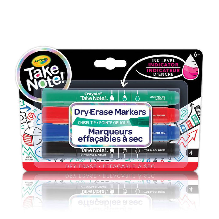 Dry Erase Markers - Take Note (4pc)