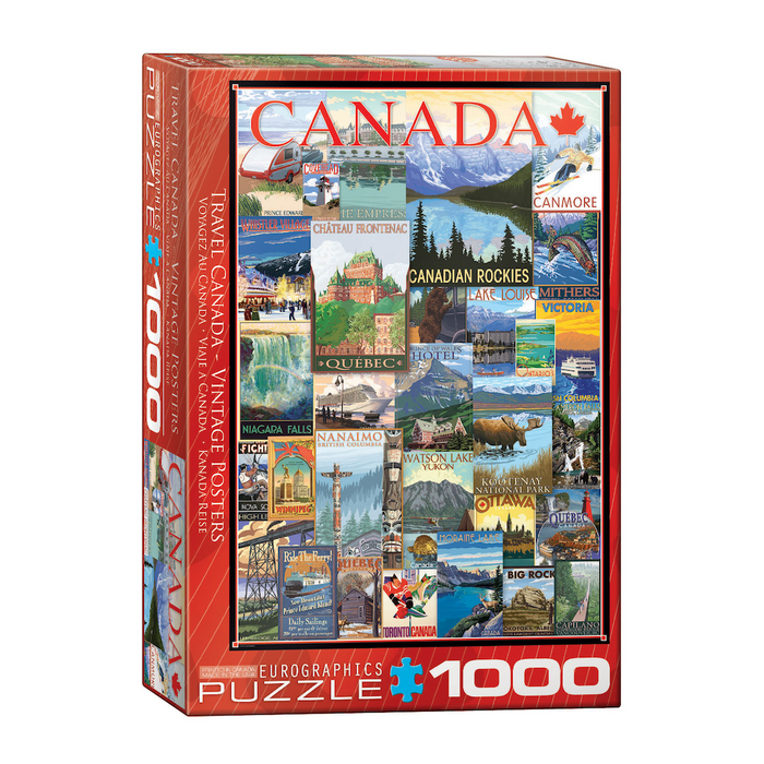 E - Travel Canada -Vintage Poster Collage - 1000pc (6000-0778)