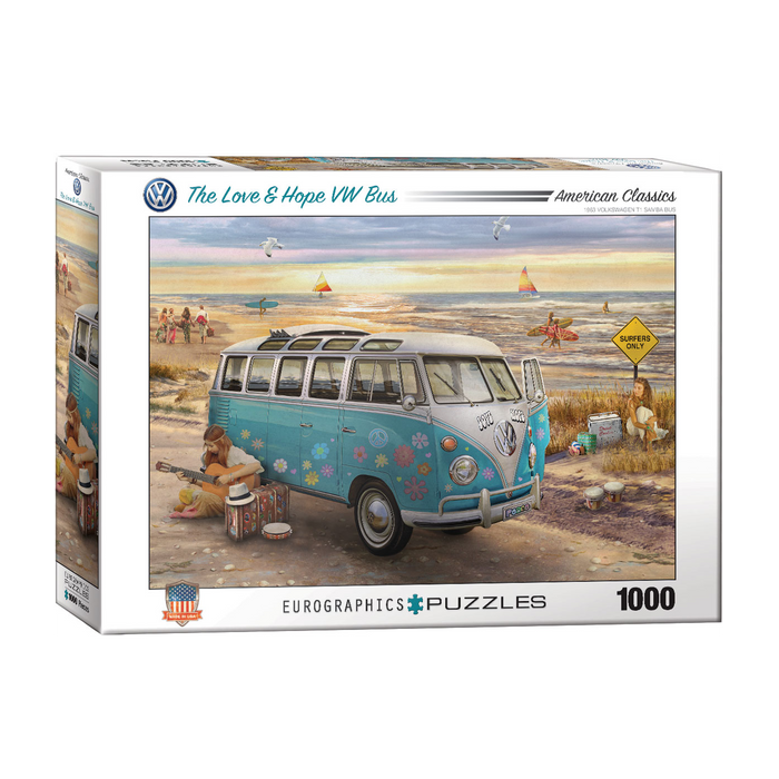 The Love & Hope VW Bus by Greg Giordano - 1000pc 