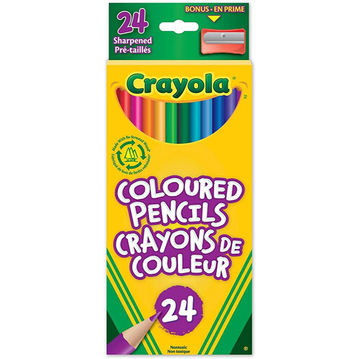 Coloured Pencils w/ sharpener (24pc)