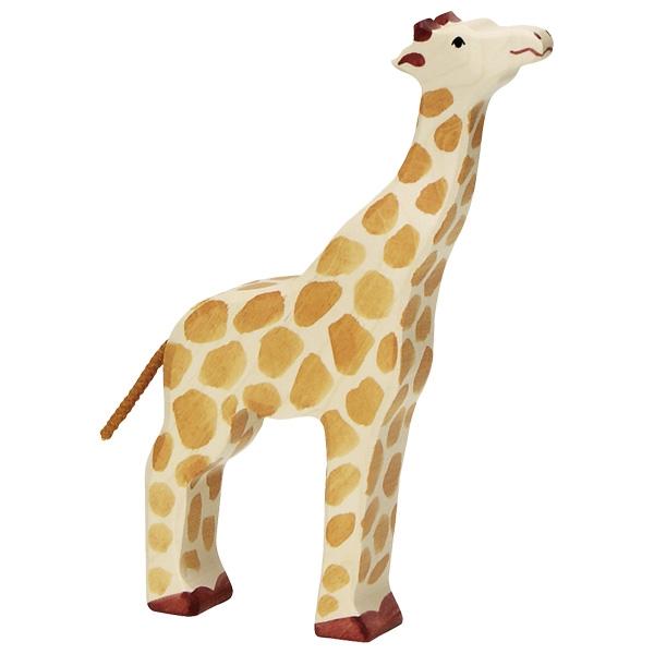 Giraffe, small, feeding (80157) - Holztiger
