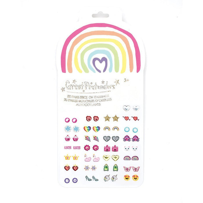Sticker Earrings - Rainbow Love 30 pairs (87506)