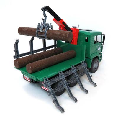 MAN Timber Truck w/ Loading Crane and 3 Trunks (02769)