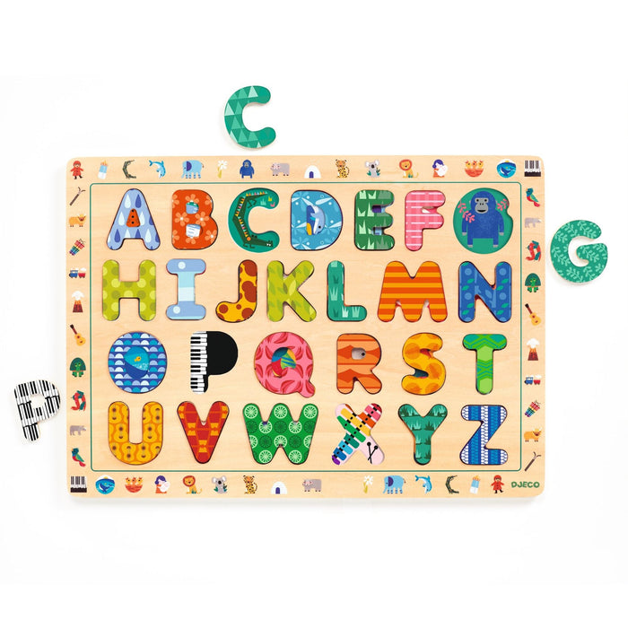 Wooden Puzzle: Puzzle ABC French/English (DJ01808)