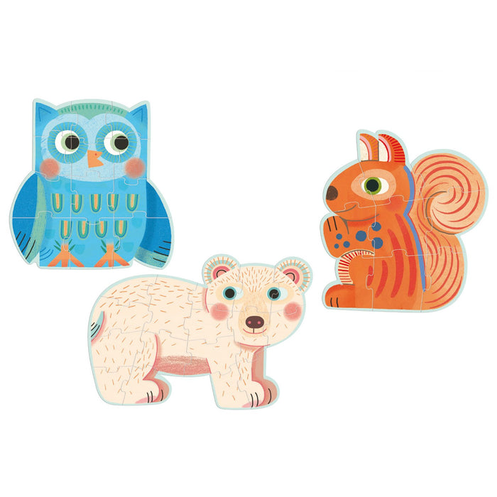 Progressive Puzzle: in the Forest - 9, 12, 16pc (DJ07143)