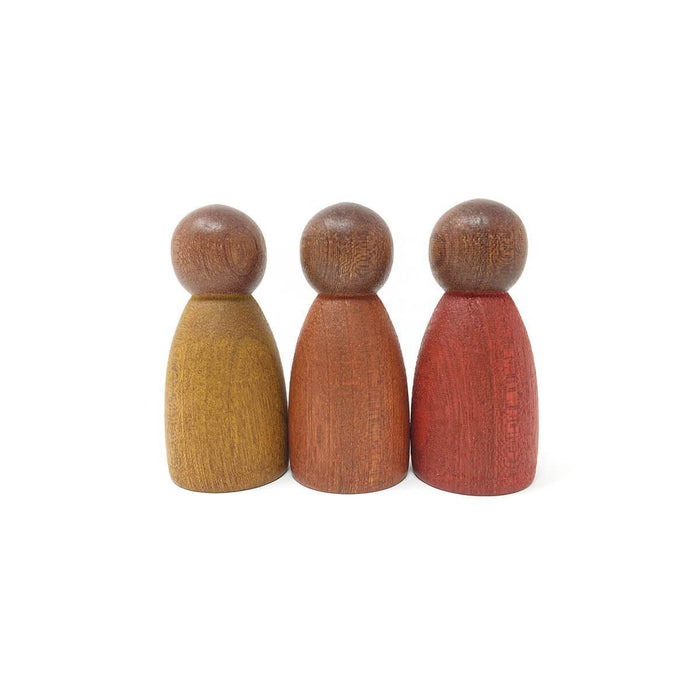 Wood Dark Warm Colour Nins 3pc - Grapat (18-188B)