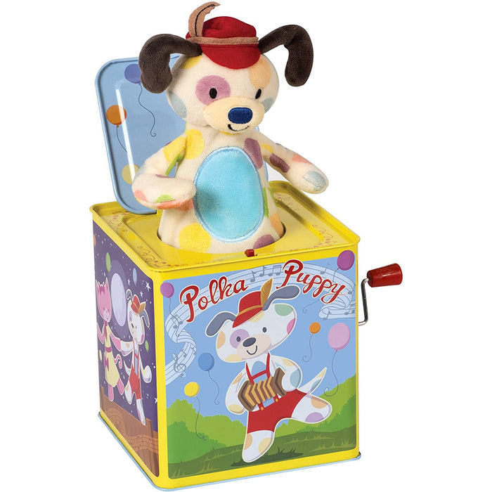 Polka Puppy Jack in Box (PUPJB)