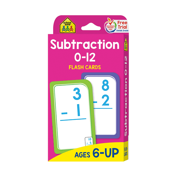 School Zone: Subtraction Flash Cards