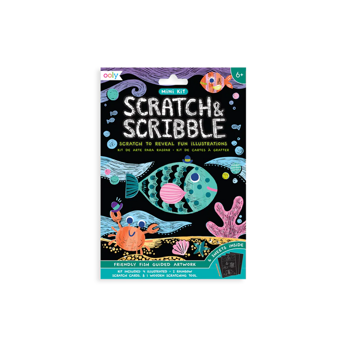 Mini Scratch & Scribble Art Kit - Friendly Fish (161-041)